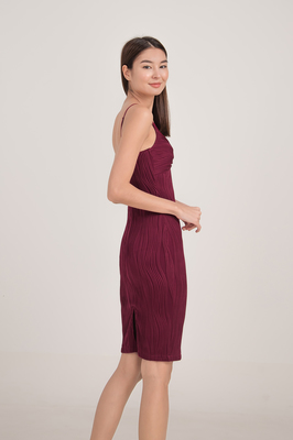 Tide Textured Knotted Bodycon Dress