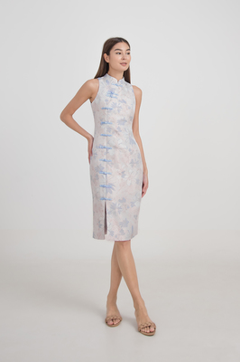 *Defect* Xi Jacquard Midi Cheongsam