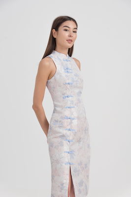 *Defect* Xi Jacquard Midi Cheongsam