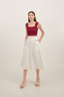 Aries Cotton Pocket Midi Skirt