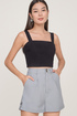*Imperfect* Glade High Waist Cuffed Shorts