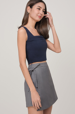*Defect* Vanna Padded Form Fitted Ruched Top