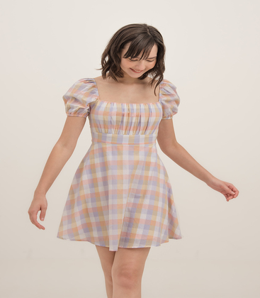 Dakota Gingham A-Line Mini Dress main image 0