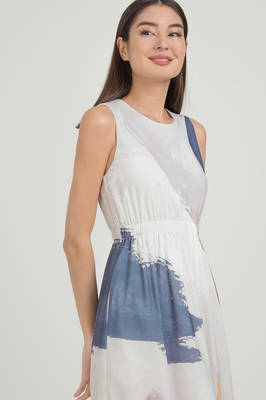 Jovannah Elastic Waist Midi Dress