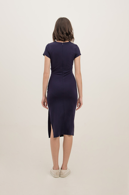 Casey Ruched Sleeve Midi Dress