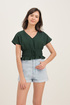 Elenda Shirred Waist Summer Top