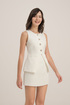 Dia Textured Button Down Vest