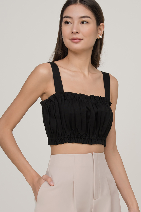 Aubree Textured Crop Top