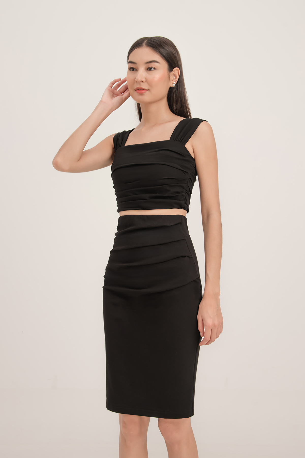 Fayth • Josienne Padded Ruched Crop Top