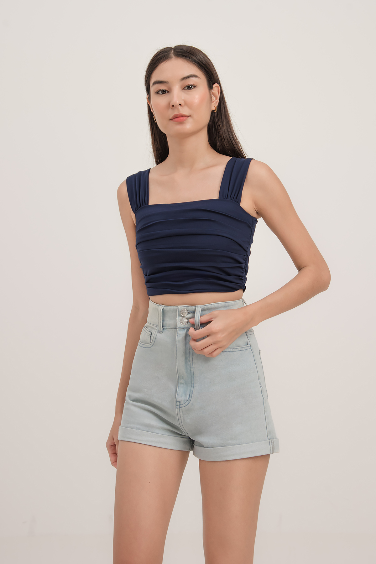 ruched crop top
