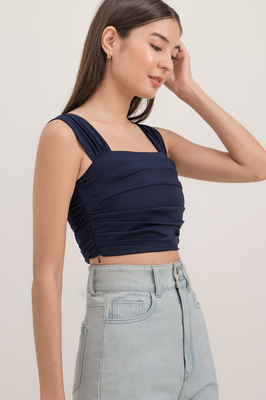 Josienne Padded Ruched Crop Top